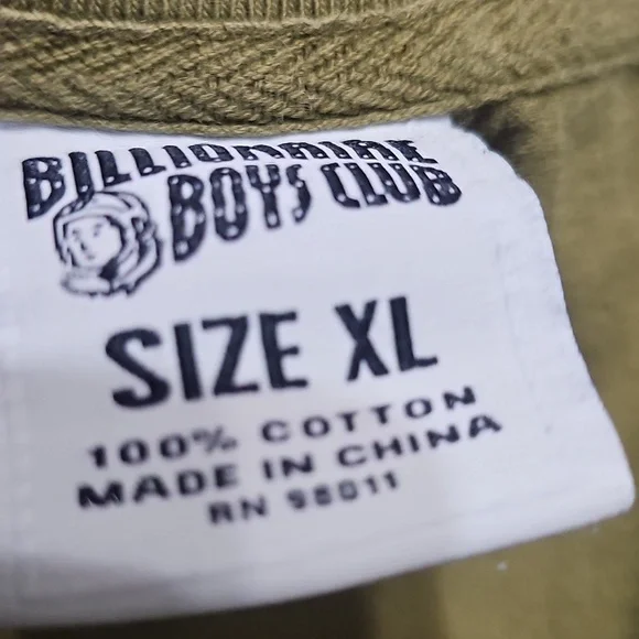 Billionaire Boys Club Olive Cotton Tee XL - Picture 5 of 12